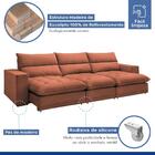 Sofá 5 Lugares Martinho Retrátil Boucle Terracota  - Celflex