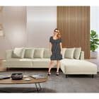 Sofá 5 Lugares Molas Ensacadas D-33 Living Com Chaise Direita