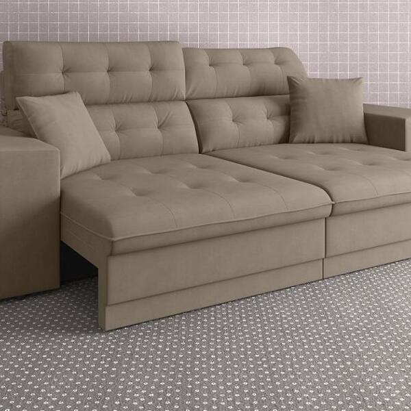 Sofá 5 Lugares Net Prestige Assento Retrátil E Reclinável Cap