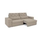 Sofá 5 Lugares Net Royale Assento Retrátil E Reclinável Areia