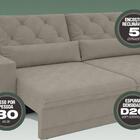 Sofá 5 Lugares Net Royale Assento Retrátil E Reclinável Areia