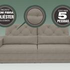 Sofá 5 Lugares Net Royale Assento Retrátil E Reclinável Areia