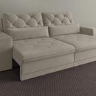 Sofá 5 Lugares Net Royale Assento Retrátil E Reclinável Areia