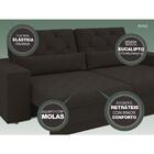 Sofá 5 Lugares Net Royale Assento Retrátil E Reclinável Choco