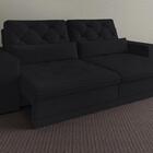 Sofá 5 Lugares Net Royale Assento Retrátil E Reclinável Preto