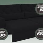 Sofá 5 Lugares Net Royale Assento Retrátil E Reclinável Preto
