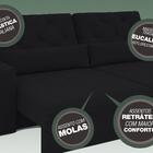 Sofá 5 Lugares Net Royale Assento Retrátil E Reclinável Preto