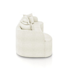 Sofá 5 Lugares Orgânico Living 290cm Mersa Bouclê Bege K01 -