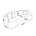 Sofá 5 Lugares Orgânico Living 290cm Mersa Veludo Azul Mnh K0