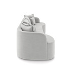 Sofá 5 Lugares Orgânico Living 290cm Mersa Veludo Cinza K01 -