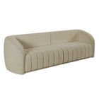 Sofá 5 Lugares Para Sala 332cm Lazio M03 Bouclê Bege - Lyam D