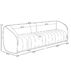 Sofá 5 Lugares Para Sala 332cm Lazio M03 Corano Marrom - Lyam