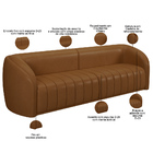 Sofá 5 Lugares Para Sala 332cm Lazio M03 Couríssimo Whisky -