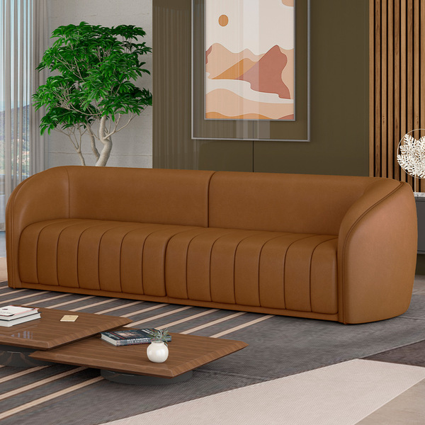 Sofá 5 Lugares Para Sala 332cm Lazio M03 Couríssimo Whisky -