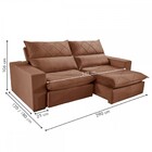 Sofá 5 Lugares Porto Retrátil E Reclinável Ferrugem - Celflex