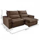 Sofá 5 Lugares Porto Retrátil E Reclinável Marrom - Celflex