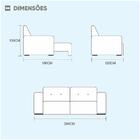 Sofá 5 Lugares Retrátil Bruna 2,90m Veludo - Móveis Mix Marro