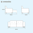 Sofá 5 Lugares Retrátil E Reclinável 2,90m Fusion Veludo Marr