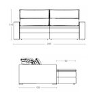 Sofá 5 Lugares Retrátil E Reclinável 290cm Noruega Grafite