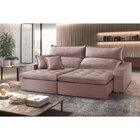 Sofá 5 Lugares Retrátil E Reclinável Bella Rosa