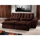 Sofá 5 Lugares Retrátil E Reclinável Bruna 2.90m Veludo Móvei