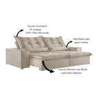 Sofá 5 Lugares Retrátil E Reclinável Galícia Veludo Com Molas