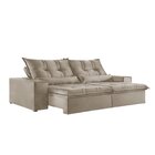 Sofá 5 Lugares Retrátil E Reclinável Galícia Veludo Com Molas