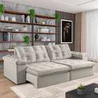 Sofá 5 Lugares Retrátil E Reclinável Itaguaí Com Usb Veludo B