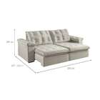 Sofá 5 Lugares Retrátil E Reclinável Itaguaí Com Usb Veludo B