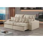 Sofá 5 Lugares Retrátil E Reclinável Linho M-144 Martins Creme