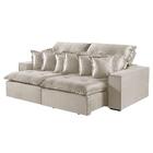 Sofá 5 Lugares Retrátil E Reclinável M-144 Veludo Martins Cre