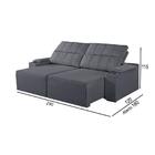 Sofá 5 Lugares Retrátil E Reclinável M-182 Martins Grafite