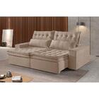 Sofá 5 Lugares Retrátil E Reclinável Martins M-118 Veludo Bege