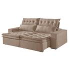 Sofá 5 Lugares Retrátil E Reclinável Martins M-118 Veludo Bege