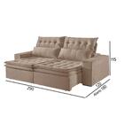 Sofá 5 Lugares Retrátil E Reclinável Martins M-118 Veludo Bege