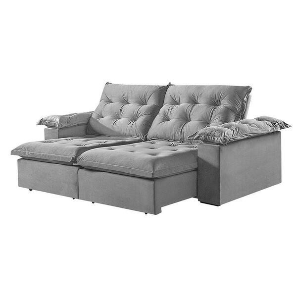 Sofá 5 Lugares Retrátil E Reclinável Martins M-147 Veludo Cin