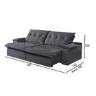 Sofá 5 Lugares Retrátil E Reclinável Martins M-163 Veludo Gra