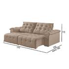 Sofá 5 Lugares Retrátil E Reclinável Martins M-170 Veludo Bege