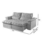 Sofá 5 Lugares Retrátil E Reclinável Martins M-178 Veludo Cin