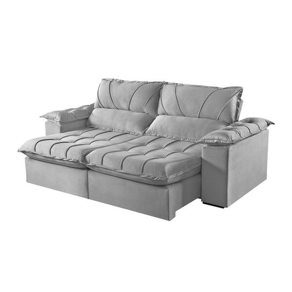 Sofá 5 Lugares Retrátil E Reclinável Martins M-178 Veludo Cin