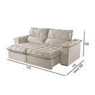 Sofá 5 Lugares Retrátil E Reclinável Martins M-178 Veludo Cre