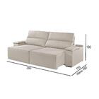 Sofá 5 Lugares Retrátil E Reclinável Martins M-180 Veludo Cre