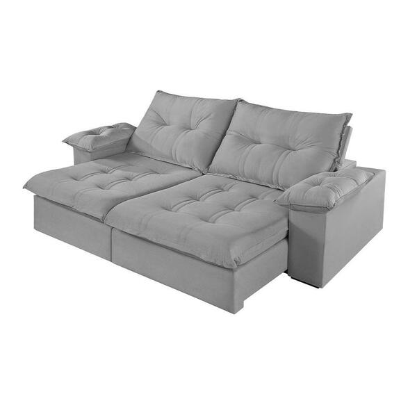 Sofá 5 Lugares Retrátil E Reclinável Martins M-183 Veludo Cin