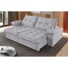 Sofá 5 Lugares Retrátil E Reclinável Martins M-183 Veludo Cin