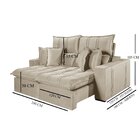 Sofá 5 Lugares Retrátil E Reclinável México Veludo Com Molas