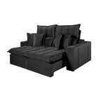 Sofá 5 Lugares Retrátil E Reclinável México Veludo Com Molas