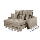 Sofá 5 Lugares Retrátil E Reclinável México Veludo Com Molas