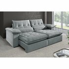 Sofá 5 Lugares Retrátil E Reclinável Mônaco Veludo Com Molas