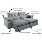 Sofá 5 Lugares Retrátil E Reclinável Mônaco Veludo Com Molas