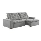 Sofá 5 Lugares Retrátil E Reclinável Trento  Prata